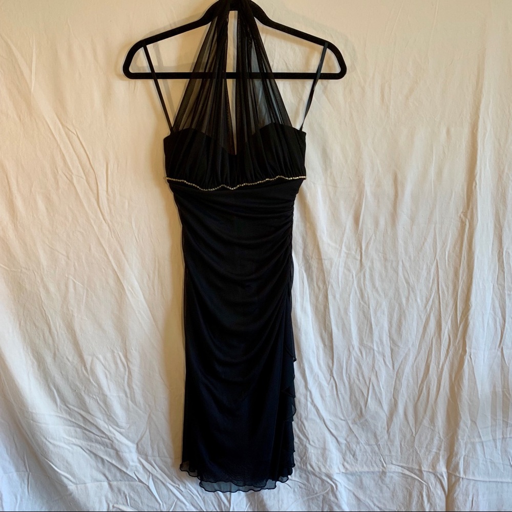 Betsy & Adam rhinestone cocktail dress